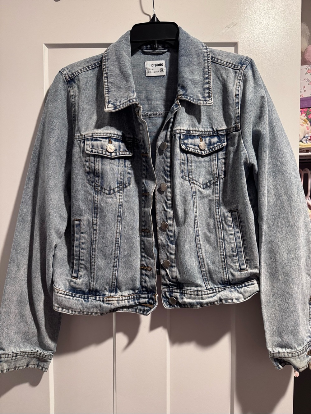 Ci Sono Light Blue Washed Denim Jacket - Classic Jean Jacket